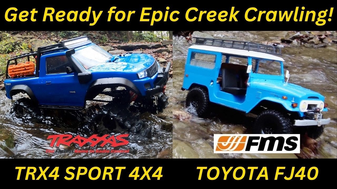 TWO AWESOME CRAWLERS TRAXXAS TRX4 4x4 & FMS TOYOTA FJ40 1/10 SCALE