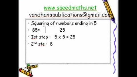 Speedmaths tricks:Squaring