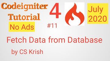 How to Fetch Data from Database in Codeigniter 4