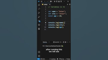 JavaScript Variables Explained in 60 Seconds! 😲 #shorts