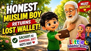 Honest Muslim Boy Returns Lost Wallet | Islamic Kids Story in Urdu | Moral Story for Children