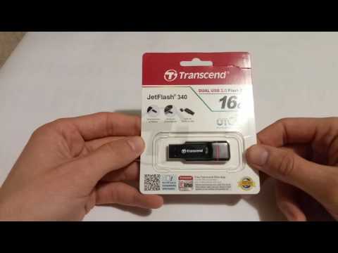 Розпаковка Transcend JetFlash 340 16GB OTG