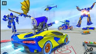 Robot vs Robot Fighting 🤖 Dragon Robot Police Car Games Android Gameplay screenshot 2
