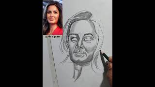 Katrina Kaif portrait Drawing with Andrew Loomis method #Drawing #painting #sketch