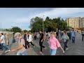 Raw Moscow. Rush Hour. Street Life around metro station Sportivnaya. July 21, 2021