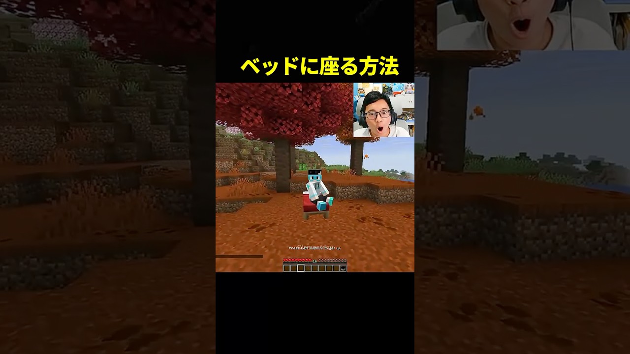 マイクラでベッドに座る