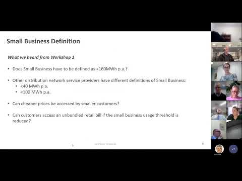 Tariffs Focussed Conversation Workshop 2B - Tariffs Design: Business