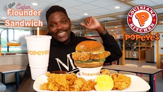 POPEYES NEW CAJUN FLOUNDER SANDWICH REVIEW | OKLAHOMA FOOD