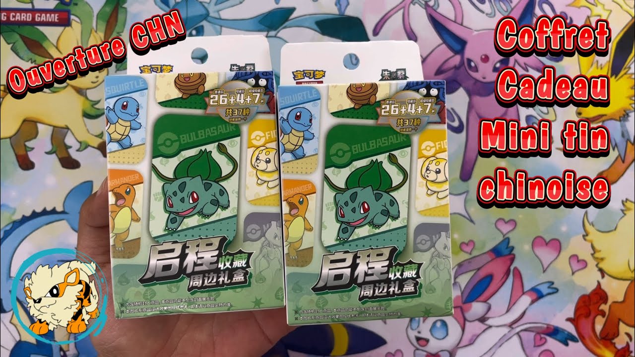 JCC Pokémon - Ouverture CHN - 2 coffret cadeau mini tin en chinois