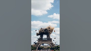 Massive Earthquake Destroys the Eiffel Tower! 😱 #shorts
