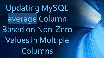Updating MySQL average Column Based on Non-Zero Values in Multiple Columns