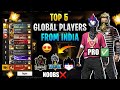 TOP 5 GLOBAL PLAYERS FROM INDIA ll WHO IS NO. 1 ? ll #MoniezGaming