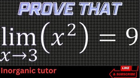 Prove that lim X^2 =9 as X goes to 3 , using epsilon delta definition.