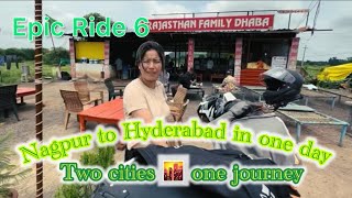 Epic Ride 6:Nagpur-Hyderabad in one day! Two cities 🌆 one journey#travel#tibetanvlogger#hyderabad 