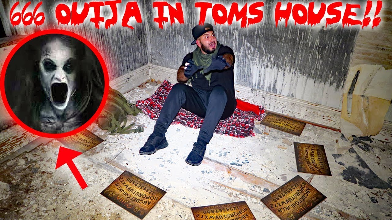 THE 666 OUIJA BOARD CHALLENGE IN TOMS HAUNTED HOUSE! GHOST