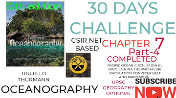 Oceanography CH-7 part-4||OCEAN CIRCULATION||Trujillo Thurman||CSIR NET/UPSC GEO ||GEOLOGY||