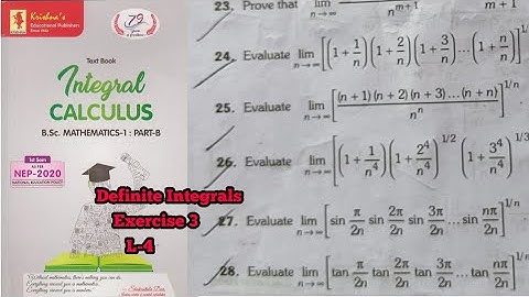 BSc maths 1st sem ex-3 |integral calculus| summation of series with the help of definite integrals 