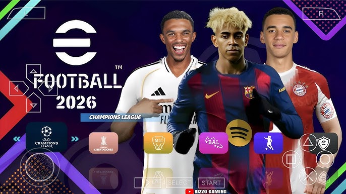eFootball PES 2026 PPSSPP Android Offline Full Update UCL & Leagues Kits 25/26 Season 4K Graphics - YouTube