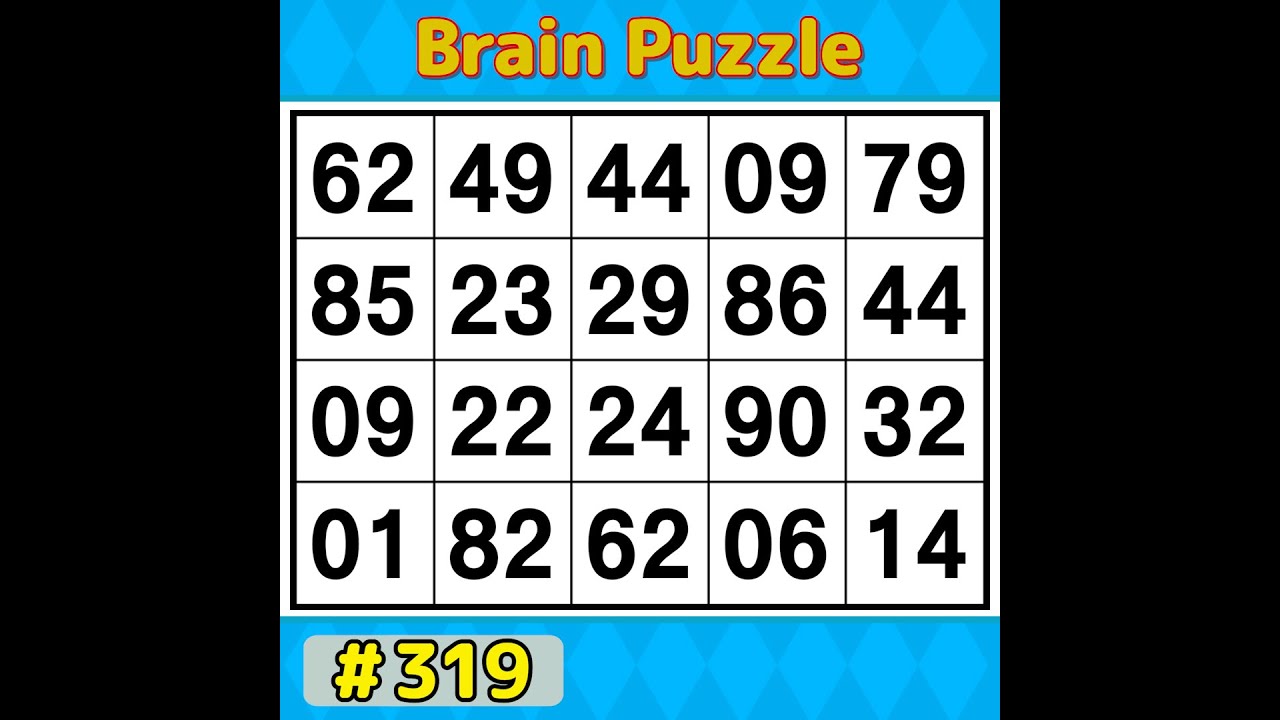 【Number Search】 90% of people can't find the correct answer. 《Brain training》 #319