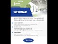 Webinar Carrier  Productos y aplicaciones importantes para el sector HVAC