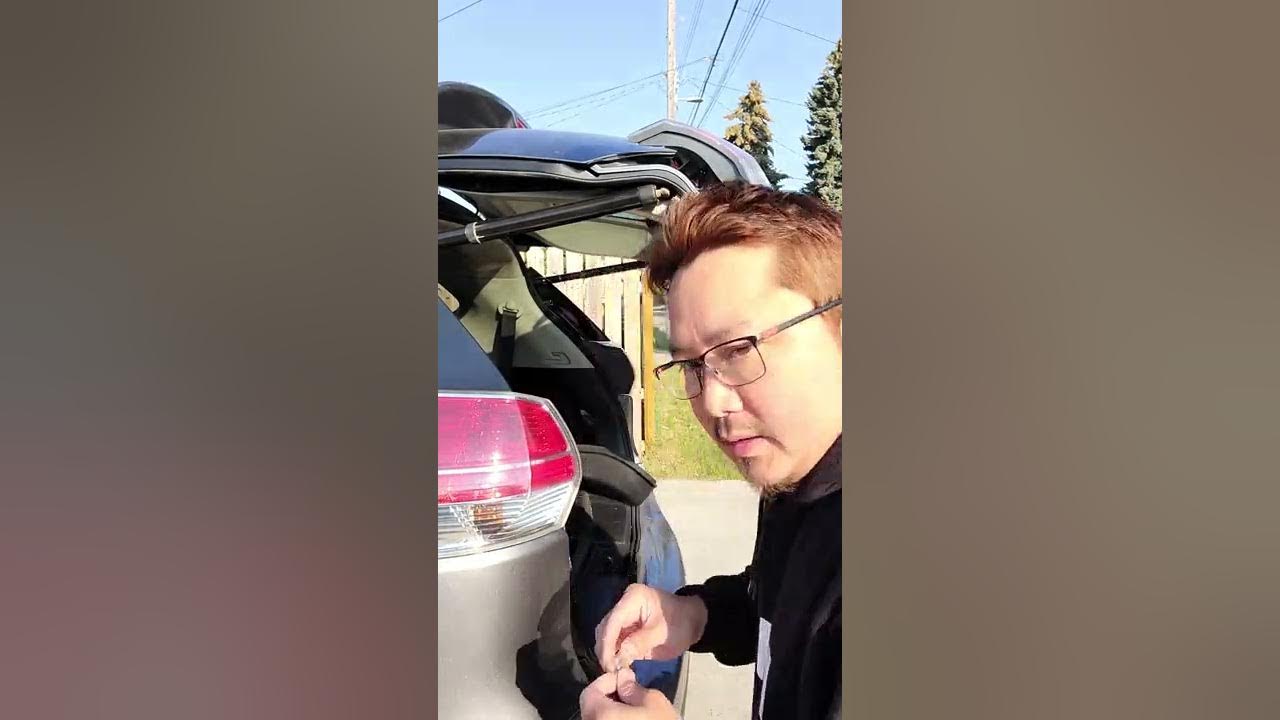 Nissan rogue lift gate tail light bulb replacement - YouTube