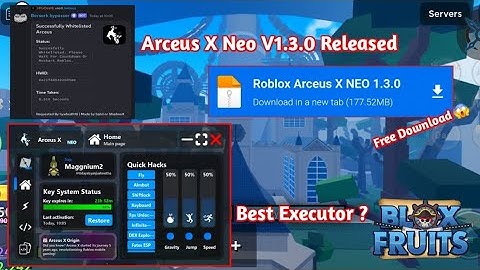 Arceus X Neo Executor Mobile Latest Version 1.3.0 Released | New Update Arceus X Neo & Key Bypass |