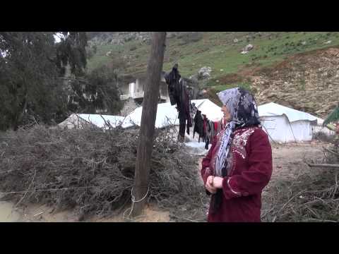 جولة بمخيم حمام الشيخ عيسى بريف جسر الشغور بعد فيضان نهر العاصي