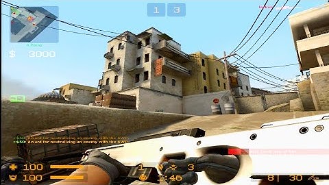 AWP No Scope - CS Source Offensive - CSSO Casual Gameplay - CSS w/ CSGO Mod - CSGO Dust 2 Map