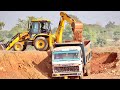 JCB Fully Loading Mud | Tata Dump Truck | New Holland Tractor | Tipper Truck