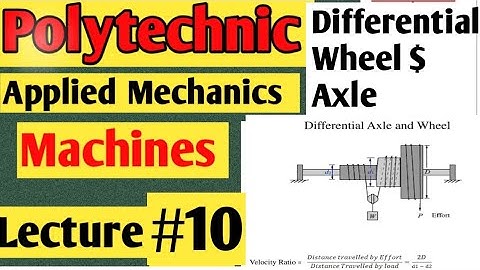 Machines(मशीने।)applied mechanics Polytechnic 2nd  Semester
