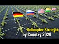 Helicopter fleet strength by country 2024