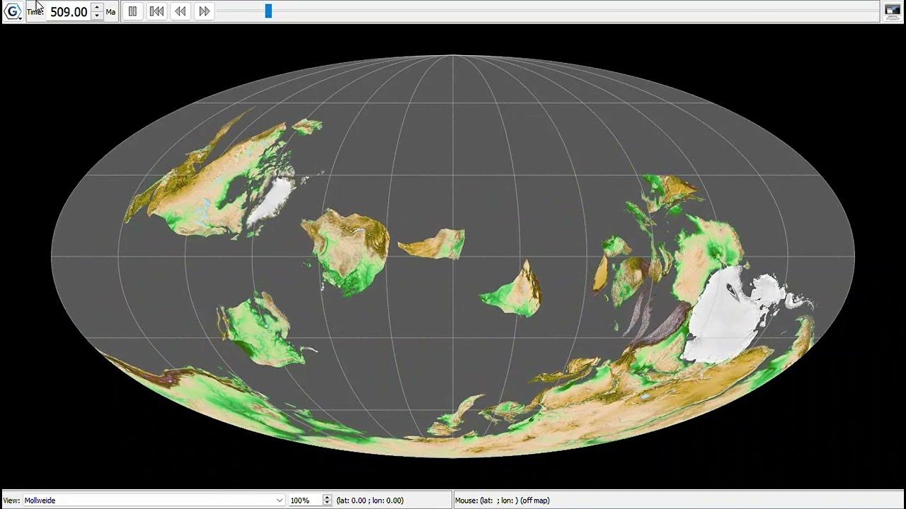 phanerozoic timeline 550 - present day by earthbyte - YouTube