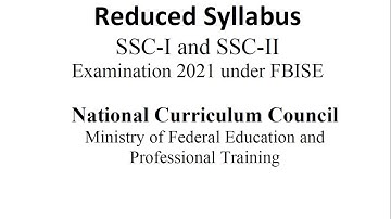 Reduced Syllabus 9th&10th|Federal Board || Examination 2021 under FBISE.Smart Syllabus 9th And 10th.