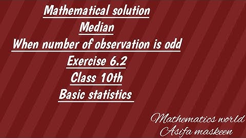 find median when number of observation is odd
