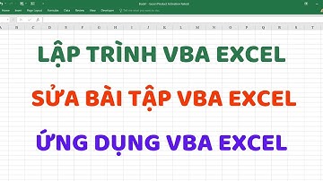 Lập trình VBA Excel ứng dụng
