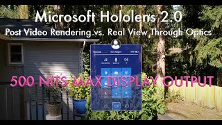 Microsoft Hololens 2.0 Optics View vs. Post Rendered View