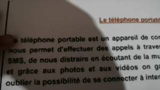 وضعية ادماجية عن الهاتف النقال في اللغة الفرنسية 📲