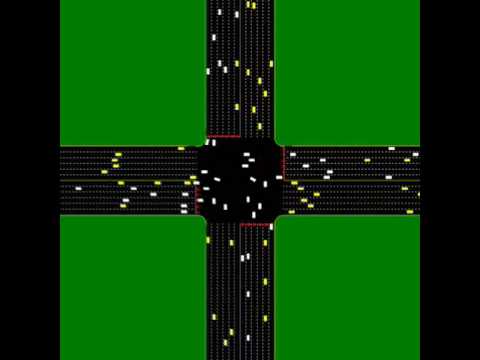 Autonomous Intersection Management - FCFS policy with 6 lanes in all directions