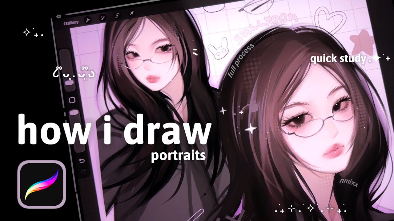 draw with me in Procreate iPad asmr - YouTube