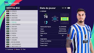 [PES 2021] HERTHA BSC BERLIN summer 2021 players update