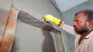 WoW Excellent! Cupboard New parapet design Making Plastering Properly-Using by sand and cement mixer