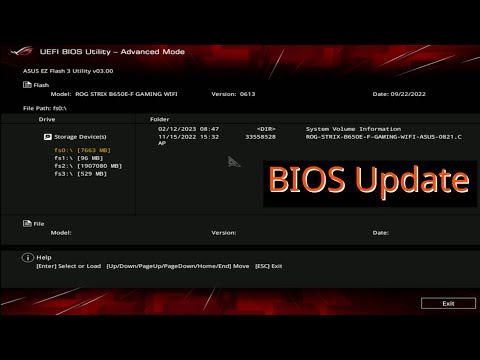 ASUS ROG STRIX B650E F GAMING Motherboard BIOS update