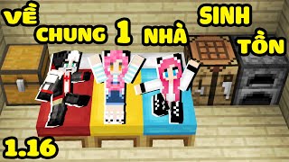 PANDA THỬ THÁCH SINH TỒN 1.16 TRONG MINECRAFT TẬP 2*REDHOOD MỀU VÀ CHỊ PANDA VỀ Ở CHUNG 1 NHÀ