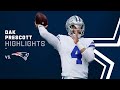 Dak Prescott's Best Plays from 445-Yd Game vs. Patriots | NFL 2021 Highlights