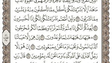 (18) القرآن الكريم الجزء الثامن عشر مكتوب الشيخ علي الحذيفي