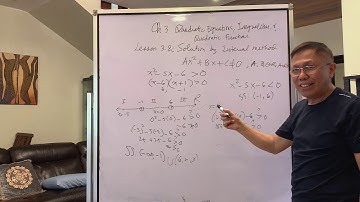 Lesson 3.8c: Solving Quadratic Inequalities by the Interval Method