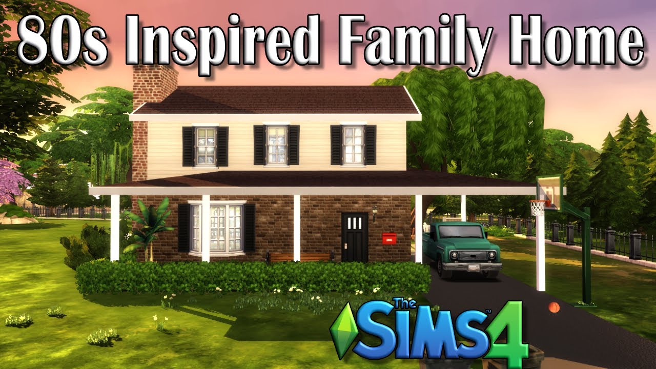 80s Inspired Family Home Sims 4 || The Sims 4 Décor to the max kit || Sims Speed Build || No CC ...