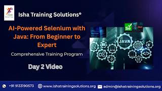 Selenium with java Day 2 On 10th April 2026.Pls contact or WhatsApp us on +91-9133190573 to enroll.