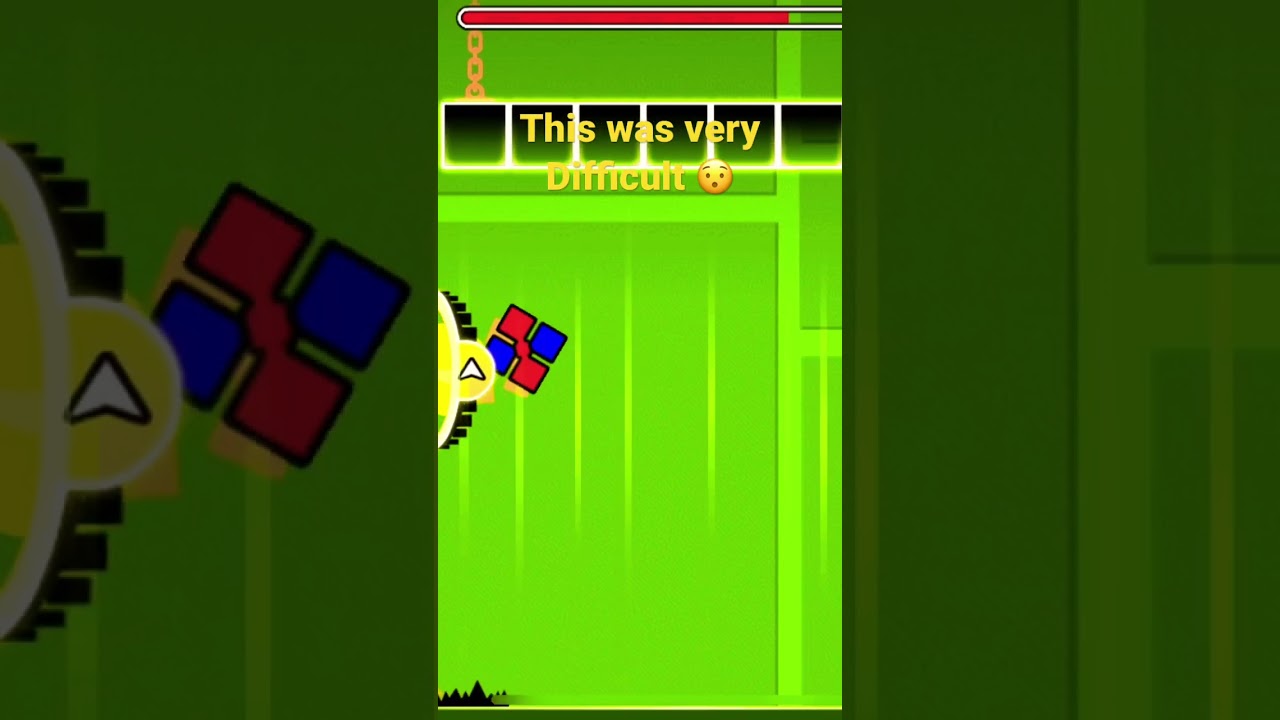 Beating Geometry Dash level First Try!! 🎉