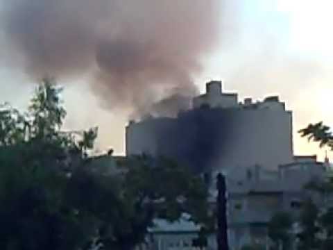 احتراق منزل الشهيد هشام شوفان حمص باب السباع 19 7 2012